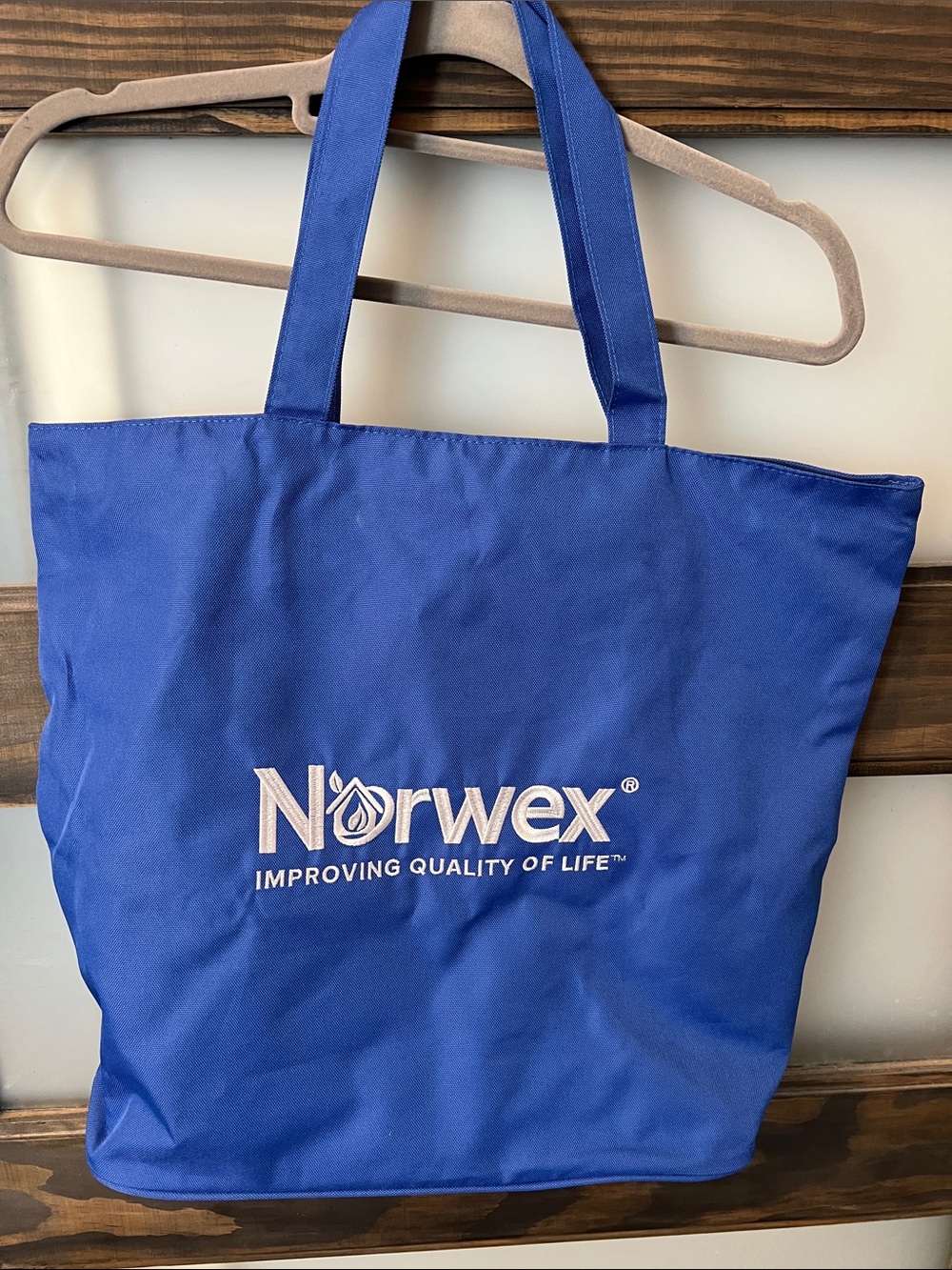 Norwex Blue Logo Tote with Embroidered Branding